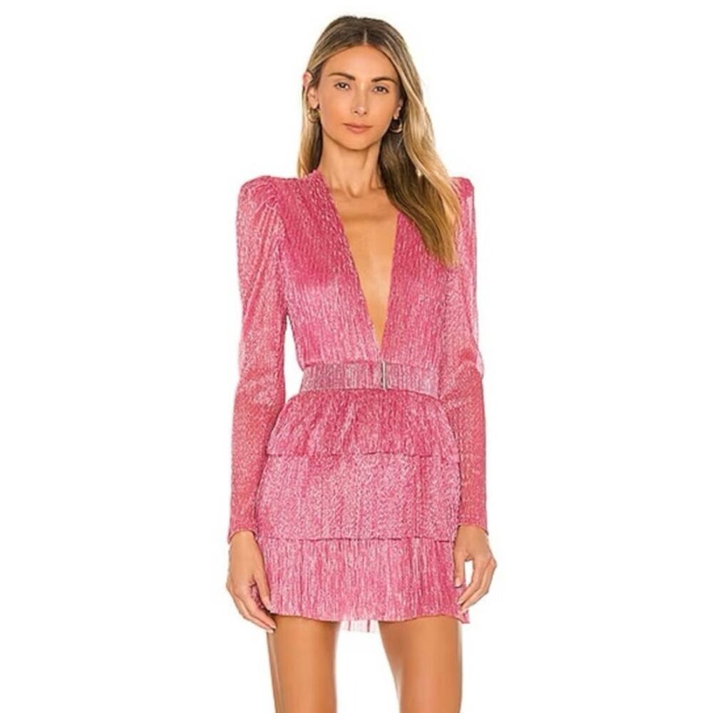 Sabina Musayev Pink Mini Dress